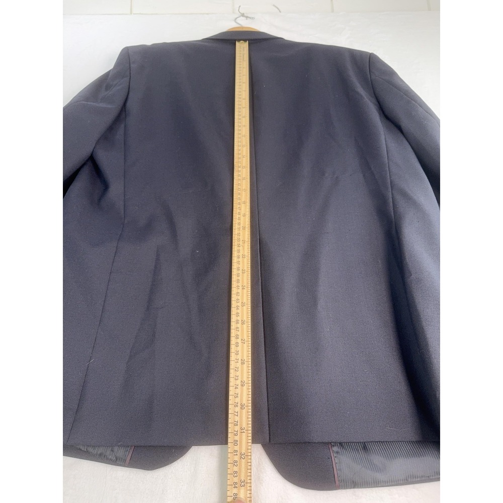 Saddlebred Blazer Mens 46 Regular Navy Performance Two Button Suit Jacket - Picture 11 of 16